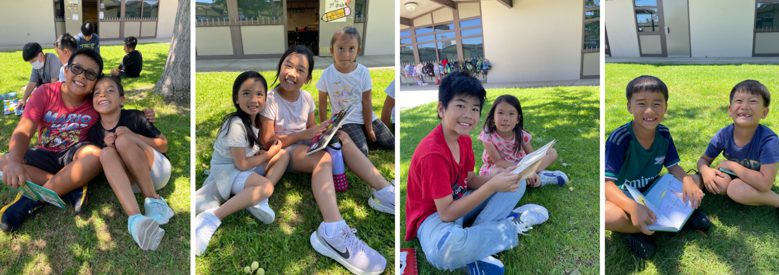 second and fifth grade students as reading buddies